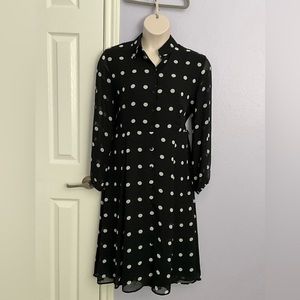 Dress Long Sleeve Polka Dot  Dress
